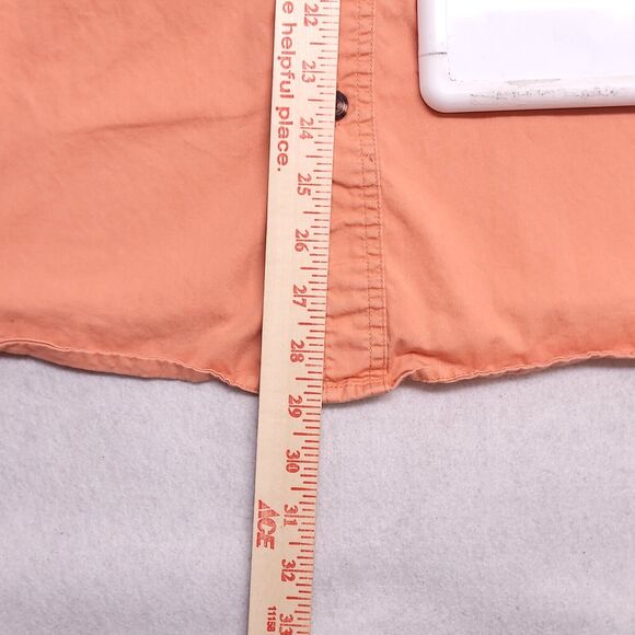 Magellan Casual Short Sleeve Button Up Shirt Mens Size Large L Orange - Picture 7 of 10
